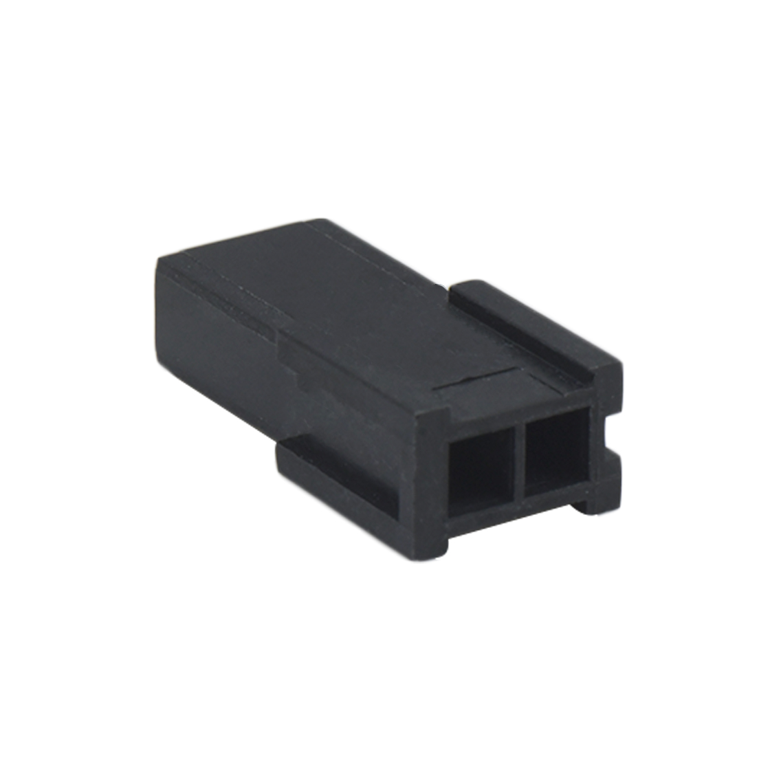 C3030线对线连接器Pitch 3.00mm双排带扣不带翅膀母胶壳 2*1Pin黑色